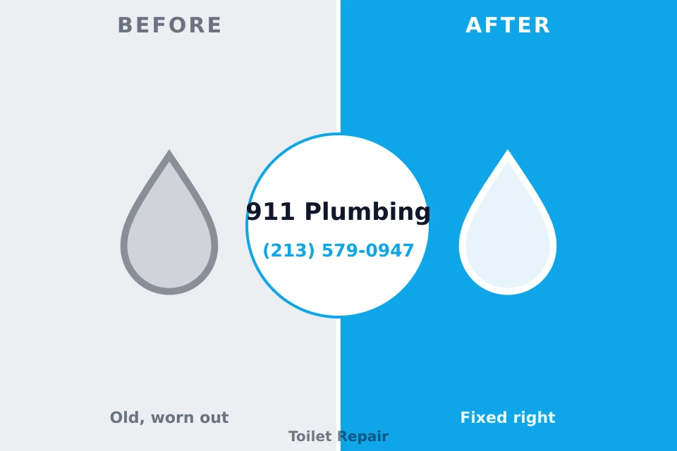 Before and after: plumbing company Wolfe City, TX